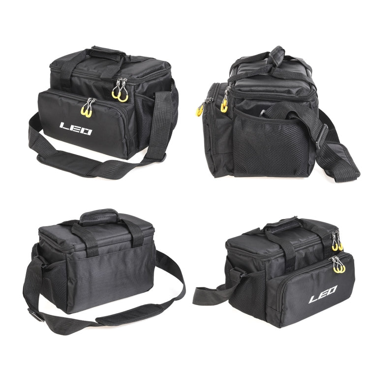 Frendorf | LEO 28048 Verdickung Quadrat Straße Sub Tasche Köder Rad Angelzubehör Tasche (Schwarz)