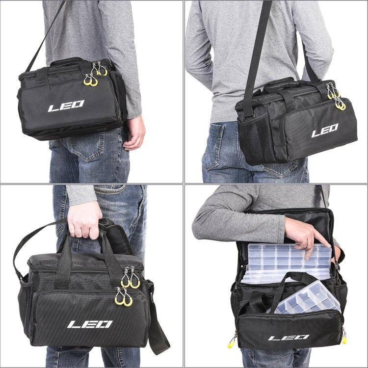Frendorf | LEO 28048 Verdickung Quadrat Straße Sub Tasche Köder Rad Angelzubehör Tasche (Schwarz)