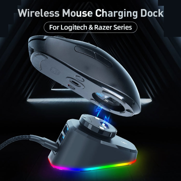 Frendorf | Für Logitech G502 / GPW1 / 2 Wireless Mouse Lade-Dock Stand Schwarz Stream