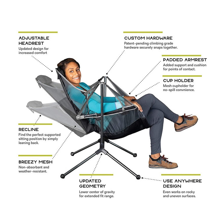 Frendorf | LT32004 Outdoor Portable Folding Rocking Chair (Blau)