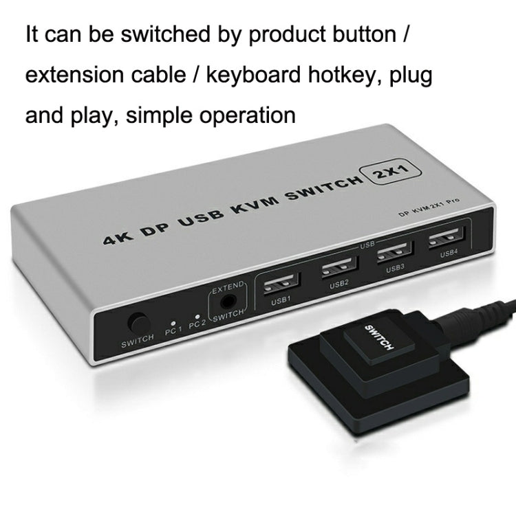 Frendorf | 8K KYSW59 60HZ DP USB KVM Switch 2-in-1 Computer Sharing Device