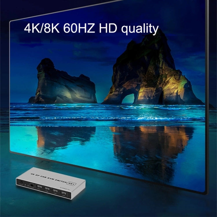 Frendorf | 8K KYSW59 60HZ DP USB KVM Switch 2-in-1 Computer Sharing Device