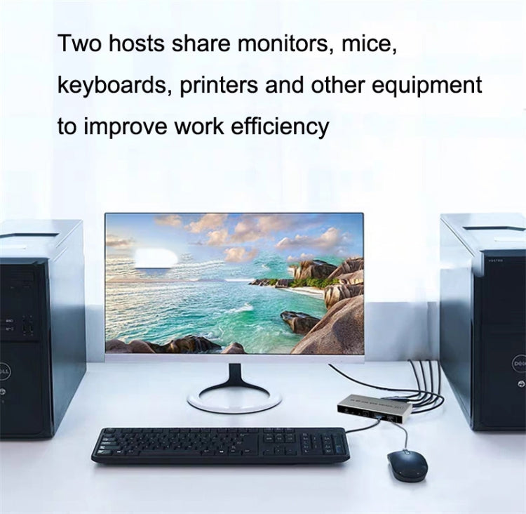 Frendorf | 8K KYSW59 60HZ DP USB KVM Switch 2-in-1 Computer Sharing Device