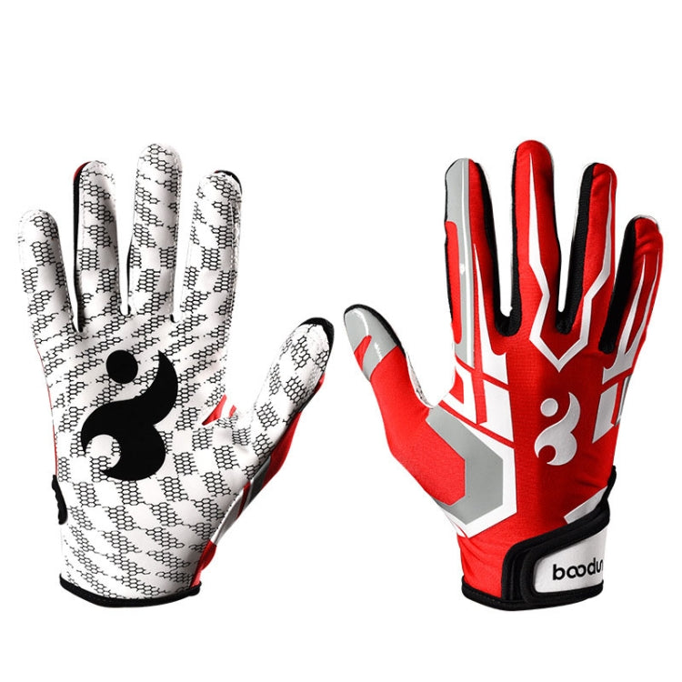Frendorf | BOODUN C281071G Baseball Rugby Handschuhe Fitness Sport Anti-Rutsch Outdoor Wanderschuhe (Rot M)