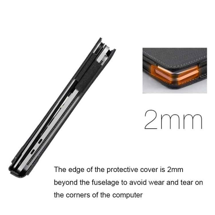 Frendorf | Laptop All-inclusive Anti-Drop Schutzhülle Für Microsoft Surface Laptop Studio (Veganleder - Dunkelgrün)
