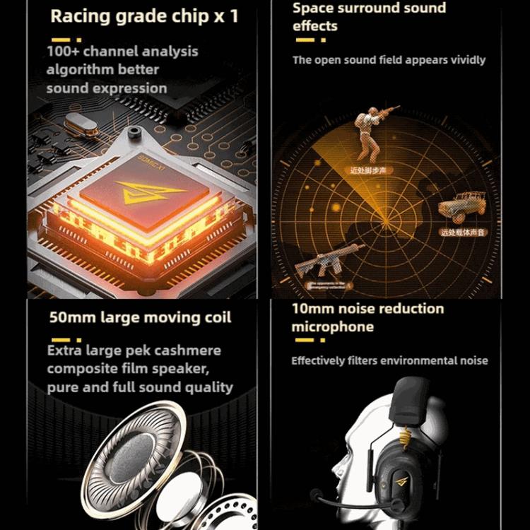 Frendorf | SOMIC G936N Headset 7.1 Computer Mobile Gaming Treiberfreie Kopfhörer (Schwarz)