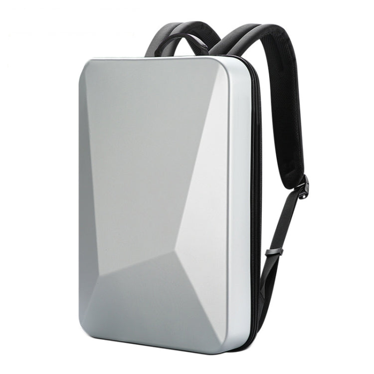 Frendorf | Bopai 61-93318A Hartschale wasserdichter erweiterbarer Rucksack mit USB-Ladeanschluss, Spezifikation: Regular (Silber)