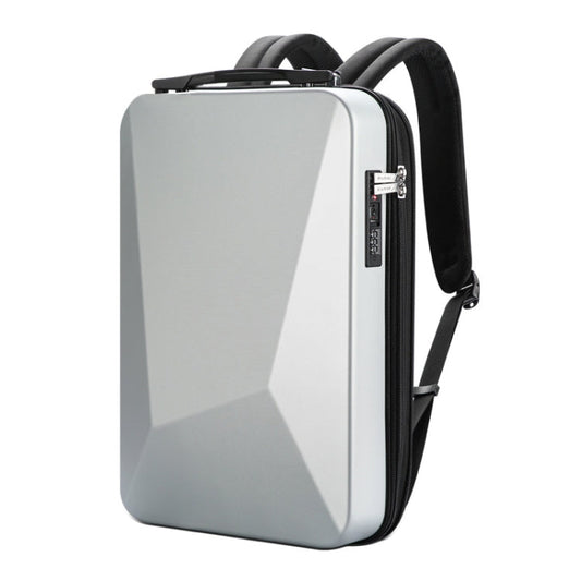 Frendorf | Bopai 61-93318A Hartschalen wasserdichter erweiterbarer Rucksack mit USB-Ladeanschluss, Spezifikation: Passwort (Silber)