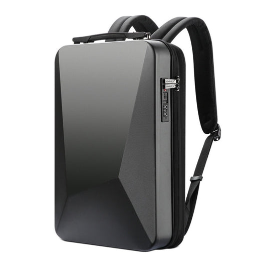 Frendorf | Bopai 61-93318A Hartschalen wasserdichte erweiterbare Rucksack mit USB-Ladeanschluss, Spec: Passwort (Schwarz)
