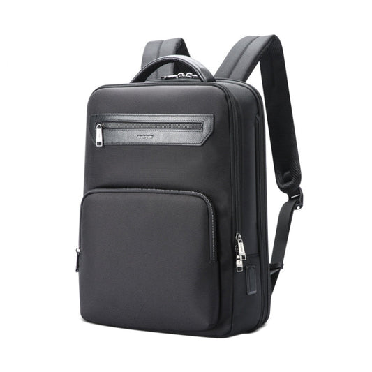 Frendorf | Bopai 61-121518 Multi-Compartment Wasserdichter Erweiterbarer Rucksack mit USB-Ladeanschluss (Schwarz)