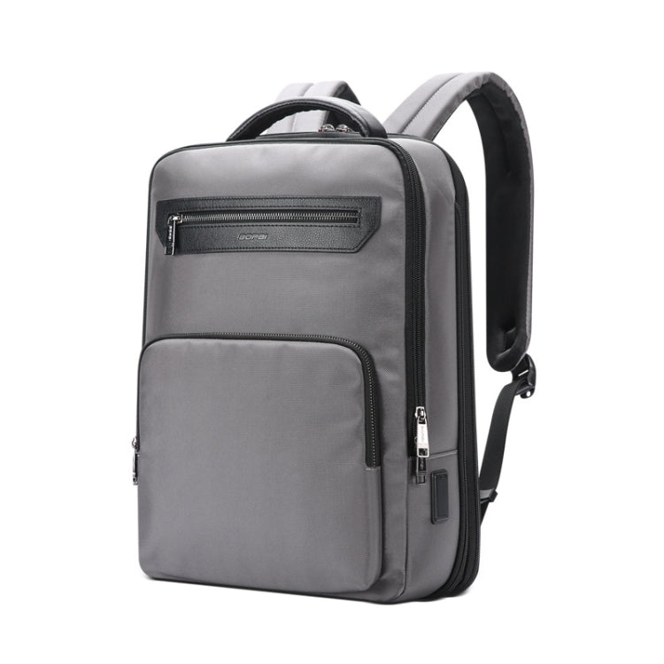 Frendorf | Bopai 61-121518 Multi-Kompartiment Wasserfest Expandierbarer Rucksack mit USB-Ladeanschluss (Dunkelgrau)