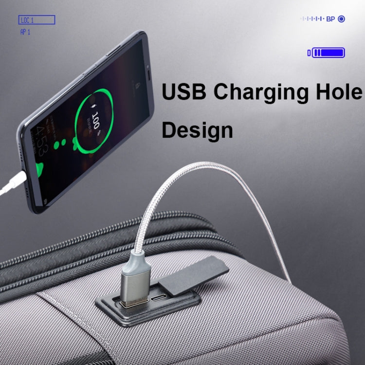 Frendorf | Bopai 61-121518 Multi-Compartment Wasserdichter Erweiterbarer Rucksack mit USB-Ladeanschluss (Schwarz)