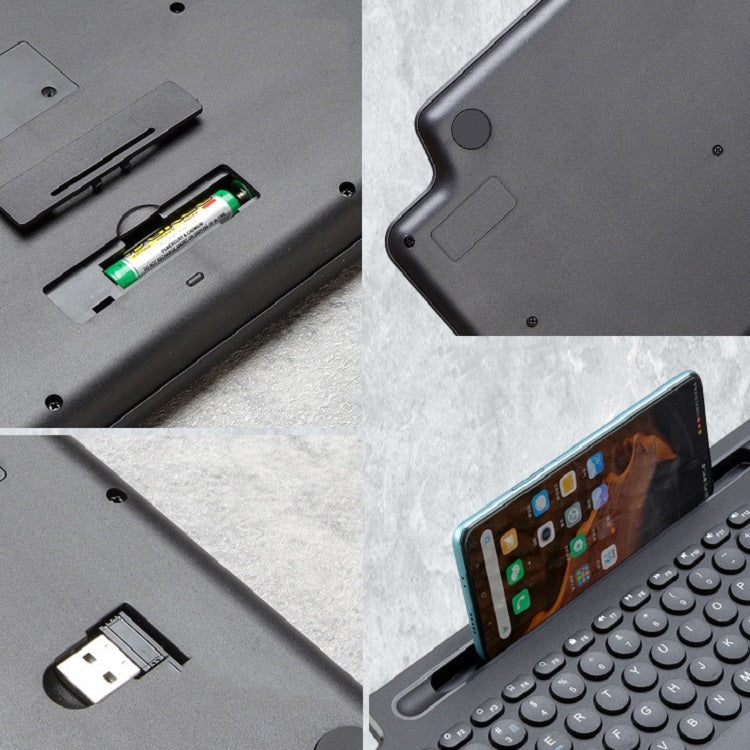 Frendorf | 2.4G Bluetooth Wireless-Tastatur mit Kartensteckplatz-Halterung mit Touchpad