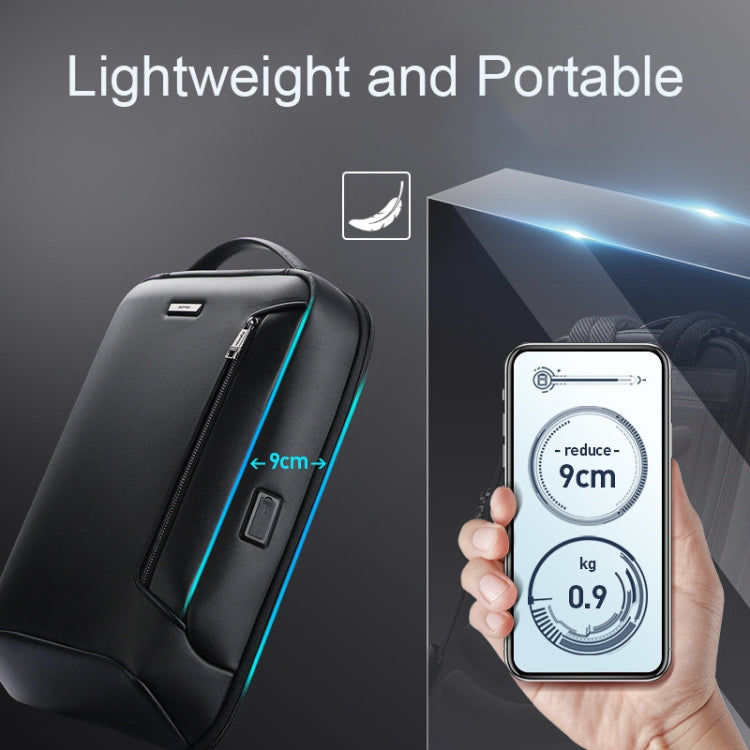 Frendorf | Bopai 61-109311 Großer Kapazität Leichter Wasserdichter Laptop-Rucksack mit USB-Ladeanschluss (Schwarz)