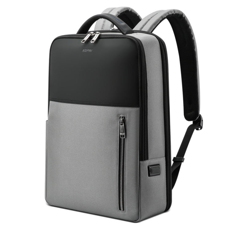Frendorf | Bopai 61-68118 Multifunktionaler Verschleißfester Diebstahlschutz Laptop Rucksack mit USB Ladeanschluss (Silber Grau)