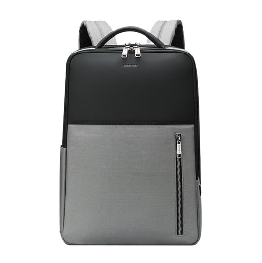 Frendorf | Bopai 61-68118 Multifunktionaler Verschleißfester Diebstahlschutz Laptop Rucksack mit USB Ladeanschluss (Silber Grau)