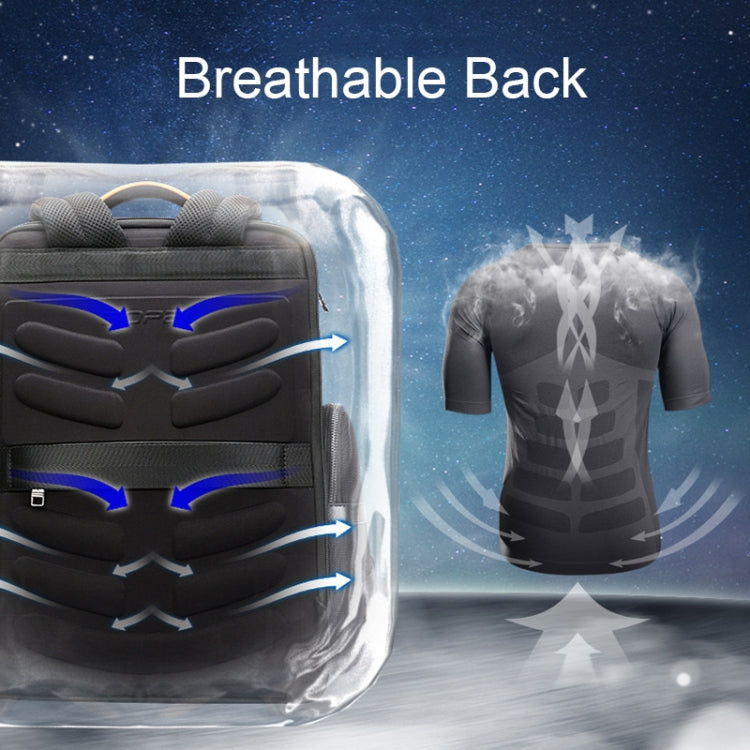 Frendorf | Bopai 61-86611 Multifunktionale Verschleißfeste Diebstahlsichere Laptop-Rucksack mit USB-Ladeanschluss (Schwarz)