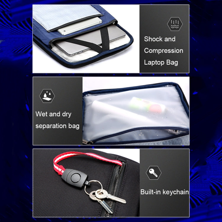 Frendorf | Bopai 61-86611 Multifunktionale Verschleißfeste Diebstahlsichere Laptop-Rucksack mit USB-Ladeanschluss (Schwarz)