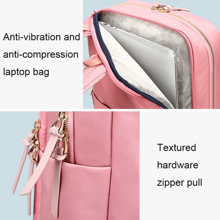Frendorf | Bopai 62-51316 Multifunktionaler, strapazierfähiger Antidieb-Laptop-Rucksack (Pink)