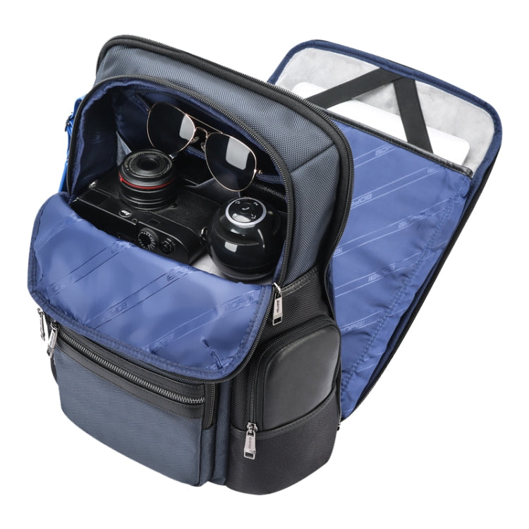 Frendorf | Bopai 61-121981 Multifunktionale Anti-Diebstahl Laptop Business Rucksack mit USB-Ladeanschluss (Navy Blau)