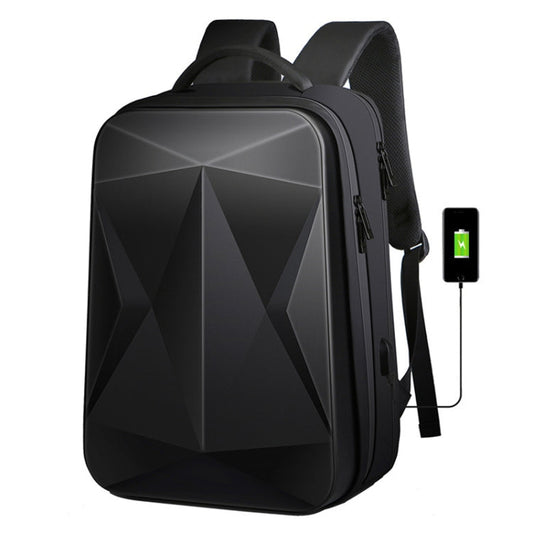 Frendorf | 160 Großer Kapazität ABS Wasserdichter Laptop-Rucksack mit USB-Ladeanschluss (Schwarz)