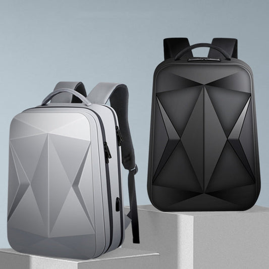 Frendorf | 160 Großer Kapazität ABS Wasserdichter Laptop-Rucksack mit USB-Ladeanschluss (Schwarz)