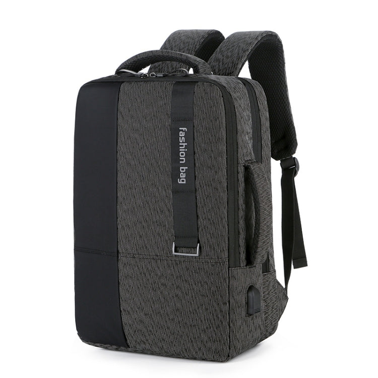 Frendorf | 140 Großraum Business Pendler Laptop Rucksack mit USB-Ladeanschluss (Schwarz)
