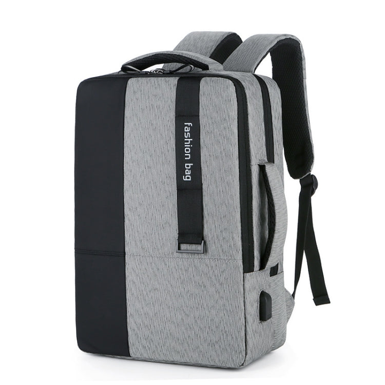 Frendorf | 140 Großraum-Business-Commute-Laptop-Rucksack mit USB-Ladeanschluss (Grau)
