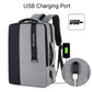 Frendorf | 140 Großraum-Business-Commute-Laptop-Rucksack mit USB-Ladeanschluss (Grau)