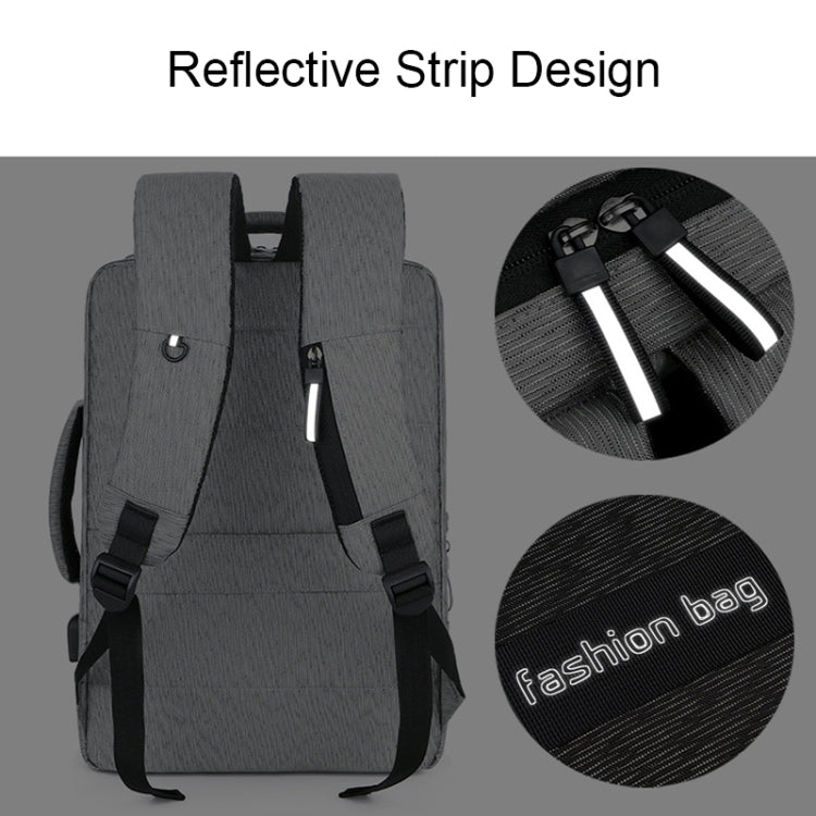 Frendorf | 140 Großraum-Business-Commute-Laptop-Rucksack mit USB-Ladeanschluss (Grau)