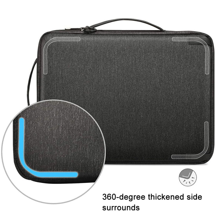 Frendorf | 13.3-14 Zoll Tragbare Laotop Tasche Wasserdicht Multifunktionale Schulter Umhängetasche (Schwarz)