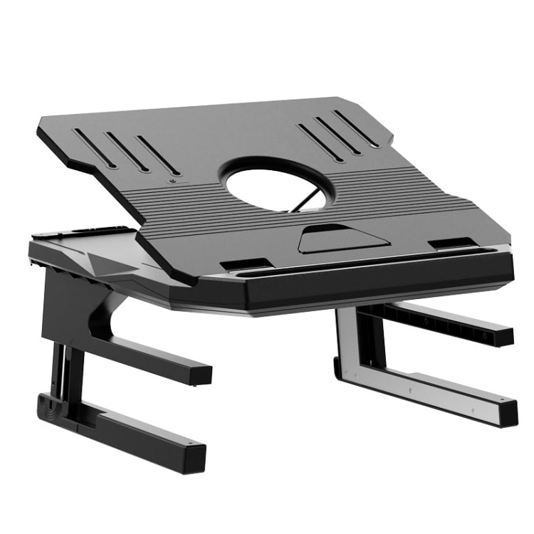 Frendorf | Doppelschicht Faltbarer Laptopständer Aluminium Computer Höhenverstellbares Gestell (Schwarz)