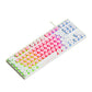 Frendorf | Dark Alien DK100 87 Tasten Hot Plug-In Leuchtende Gaming Kabelgebundene Mechanische Tastatur, Kabellänge: 1,3m (Weiß Pink)