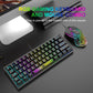 Frendorf | ZIYOULANG K61 62 Tasten Spiel RGB Beleuchtung Notebook Kabelgebundenes Keyboard, Kabel Länge: 1.5m(BlaU Weiß)