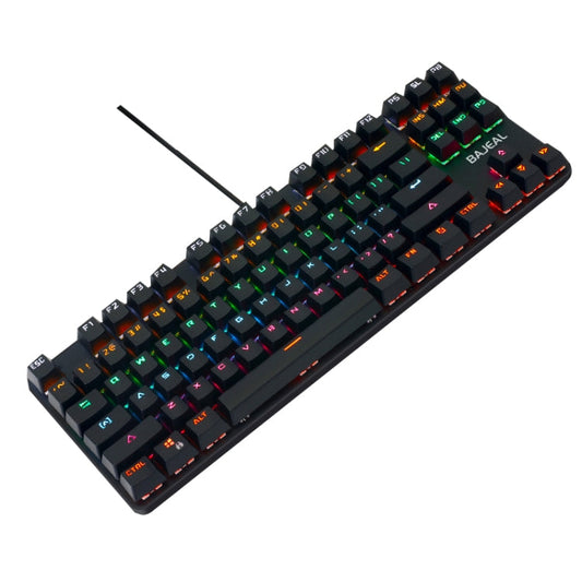Frendorf | BAJEAL K100 87 Tasten Grünen Schaft Verdrahtete Mechanische Tastatur, Kabel Länge: 1.6m(Schwarz)