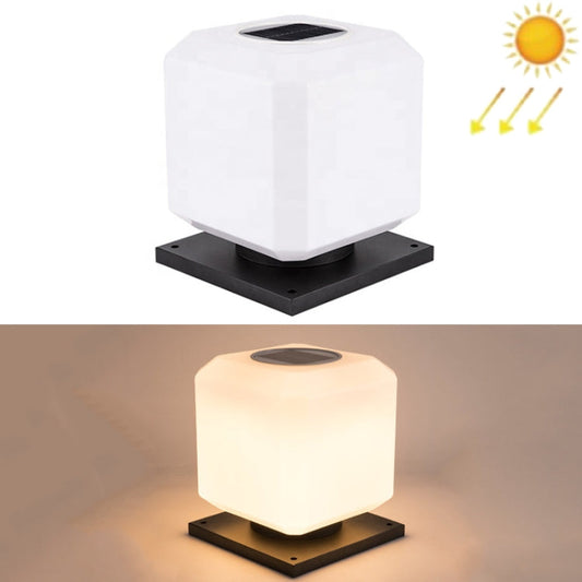 003 Solar Square Outdoor Postlicht LED Wasserdichte Wandleuchten, Größe: 30cm (Warme Licht)