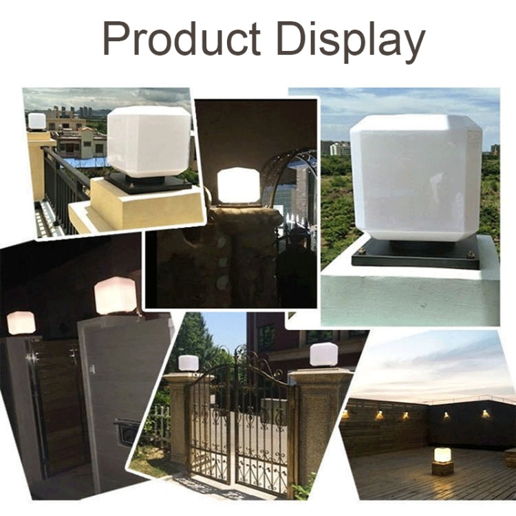 003 Solar Square Outdoor Postlicht LED Wasserdichte Wandleuchten, Größe: 30cm (Warme Licht)