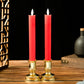 2 PCS Simulation Langstab Elektronische Kerzenlampe Schwingdocht LED Tempellampe (Rot)