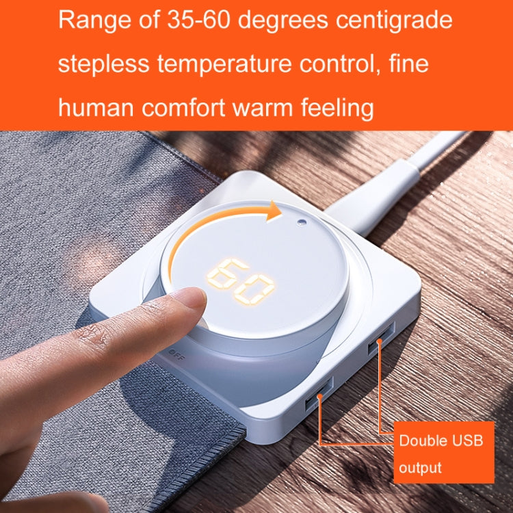 Frendorf | Joyroom JR-CY335 220V Smart Office Desktop Heizthermostatische Mouse Pad, US-Stecker, Größe: 80x32cm(Dunkelgrau)