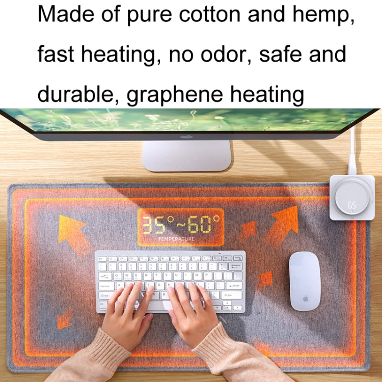 Frendorf | Joyroom JR-CY335 220V Smart Office Desktop Heizthermostatische Mouse Pad, US-Stecker, Größe: 80x32cm(Dunkelgrau)