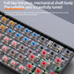 Frendorf | ZIYOU LANG K68 68 Tasten Bluetooth Drahtlos Dual Modell Mechanische Tastatur, Stil: Rote Welle Version (Grau)