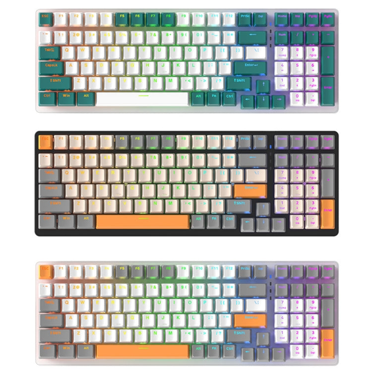 Frendorf | ZIYOU LANG K3 100 Tasten Spiel Glühende Verdrahtete Mechanische Tastatur, Kabel Länge: 1,5m, Stil: Bienenversion Rote Achse