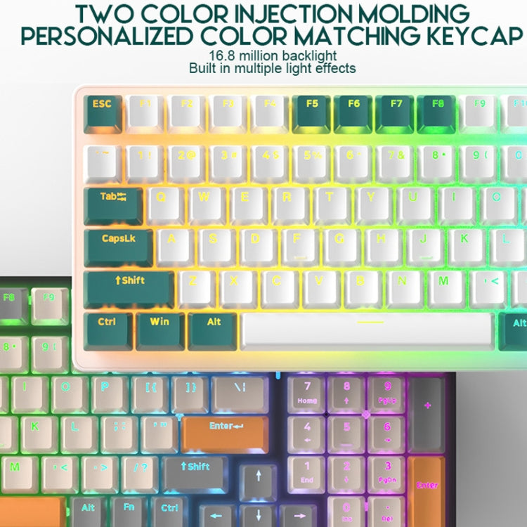 Frendorf | ZIYOU LANG K3 100 Tasten Spiel Glühende Verdrahtete Mechanische Tastatur, Kabel Länge: 1,5m, Stil: Bienenversion Rote Achse
