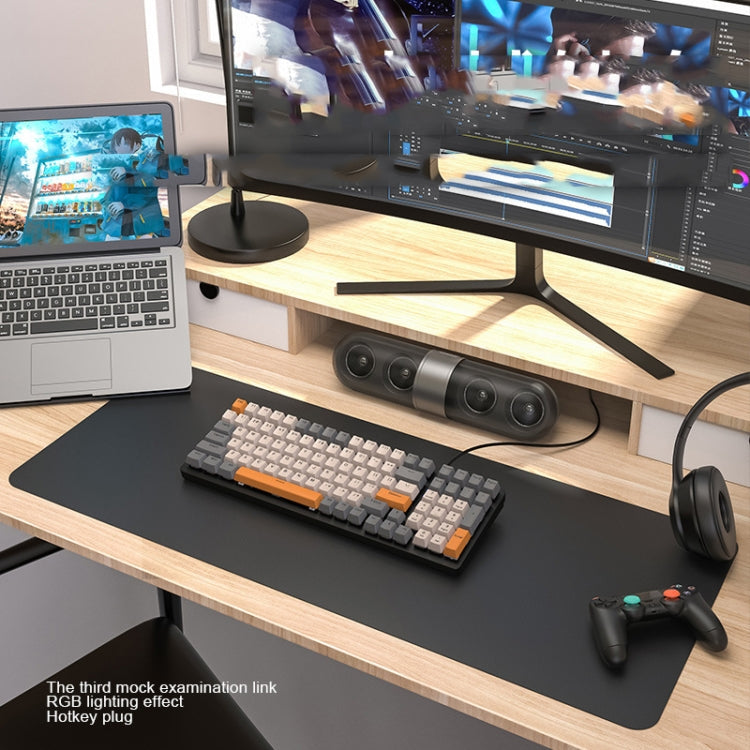 Frendorf | ZIYOU LANG K3 100 Tasten Spiel Glühende Verdrahtete Mechanische Tastatur, Kabel Länge: 1,5m, Stil: Bienenversion Rote Achse