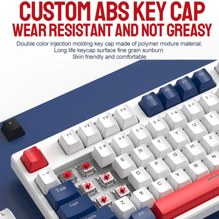 Frendorf | ZIYOU LANG K87 87-Tasten Hot-Swappable Verkabelte Mechanische Tastatur, Kabel Länge: 1,5m, Stil: Grüne Achse (Mikro-Licht Weißes Licht)