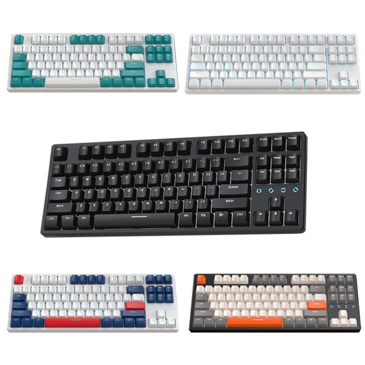 Frendorf | ZIYOU LANG K87 87-Tasten Hot-Swap-fähige kabelgebundene mechanische Tastatur, Kabellänge: 1,5 m, Stil: Roter Schaft (Mikro-Licht Weißes Licht)