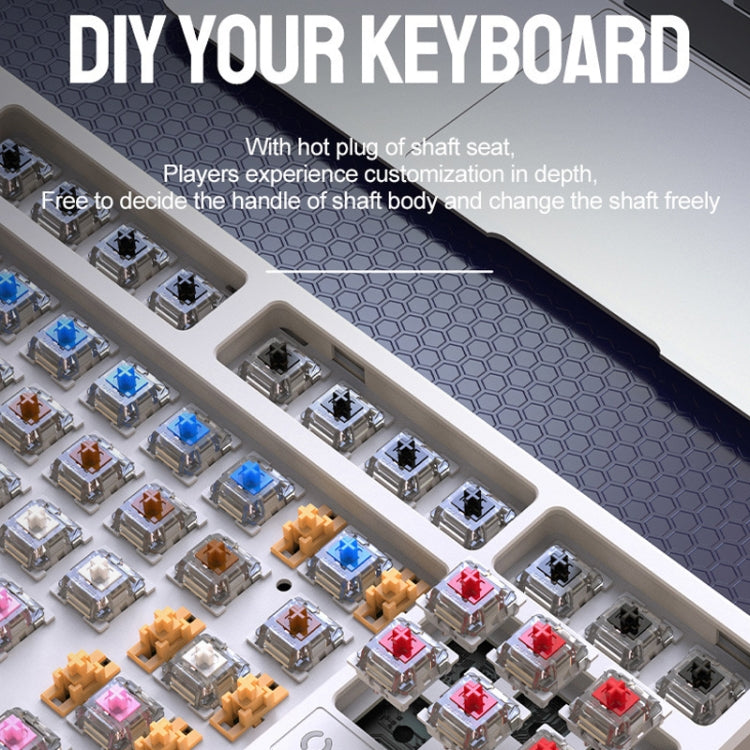 Frendorf | ZIYOU LANG K87 87-Tasten Hot-Swap-fähige kabelgebundene mechanische Tastatur, Kabellänge: 1,5 m, Stil: Roter Schaft (Mikro-Licht Weißes Licht)