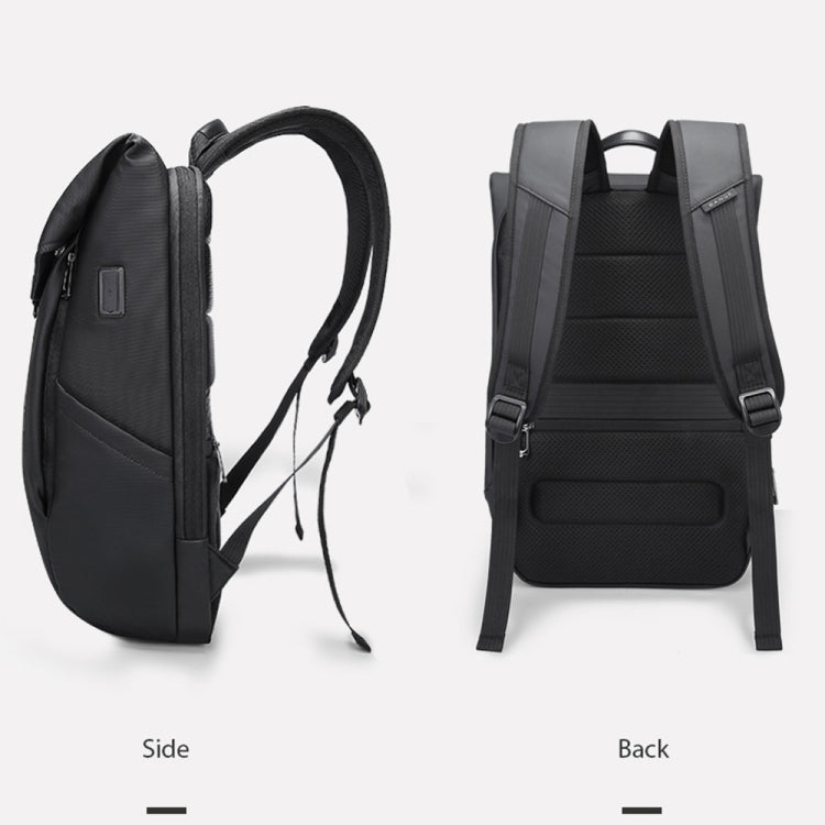 Frendorf | BANGE BG-2575 Anti-Diebstahl Wasserdicht Laptop Rucksack 15.6 Zoll täglich Arbeit Geschäft Rucksack (Grau)