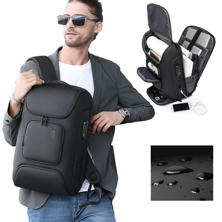 Frendorf | BANGE BG-7216plus Diebstahlschutz Wasserdicht Reisen Herren Rucksack 15,6 Zoll Laptop Tasche (Schwarz)