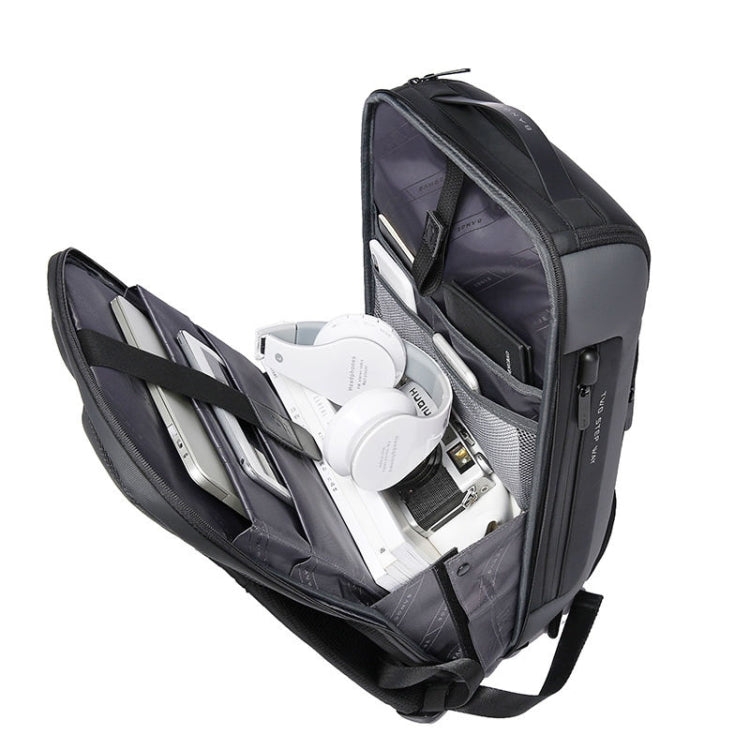 Frendorf | BANGE BG-7216plus Diebstahlschutz Wasserdicht Reisen Herren Rucksack 15,6 Zoll Laptop Tasche (Schwarz)